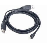 Gembird 2x USB 2.0 A/mini-B M USB kabl 0,9 m Crno | ePonuda.com