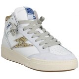 Semerdjian Modne superge Braga 9492 Cuir Velours Femme Blanc Glitter Or Bela | Shoptok.si