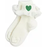 Mini Rodini Otroške nogavice Hearts bela barva