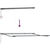 vidaXL ročna retraktibilna tenda Črna 400x300 cm, zamenjava tenda za okvir 4x3 m Črna | Shoptok.si