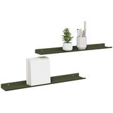  Lebdeća polica 2 pcs Maslinasto zelena 60 x 8,5 x 2,5 cm Čelik | Eponuda.com