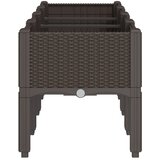  Vrtna sadilica s nogama smeđa 160 x 40 x 42 cm PP | Eponuda.com