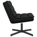  Vrtljiv stol Črna 63 x 75 x 76 cm Svetleč PU, (5000288931) | Shoptok.si