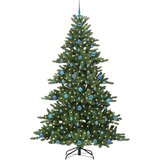 vidaXL Umetno Zložljivo Božično Drevo with LEDs z stojalom 210cm PVC | Shoptok.si