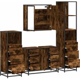  4-dijelni set kupaonskog namještaja boja hrasta drveni | shoptok.hr