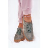 EVENTO Women'S Low Suede Sneakers Green Paliana | Shoptok.si