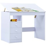 Maison Chic Računalniška miza - Otroška pisalna in risalna miza nagibna bela, (22080039) | Shoptok.si