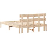  Krevetna konstrukcija Smeđa 160 x 200 cm Čvrsto borovo drvo | shoptok.hr