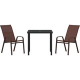  Vrtni set za objed 3 pcs Smeđa i crna Čelik s prahom | shoptok.hr
