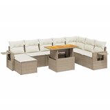 Maison Chic Seti vrtnega pohištva - Vrtna garnitura 9-delna z blazinami bež poli ratan, (21804373) | Shoptok.si