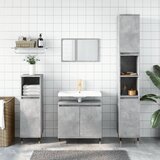 The Living Store Kopalniška omarica betonsko siva 58x33x60 cm inženirski les - Kopalniška Omarica, (21436822) Cene