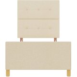  Krevetna konstrukcija s uzglavljem Krema 100 x 200 cm tkanina | Eponuda.com