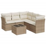  6-dijelni set vrtnih sofa s jastucima bež od poliratana | shoptok.hr