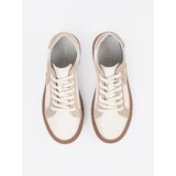 Sergio Leone White and beige women's leather sneakers | Shoptok.si