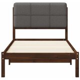  Krevetni okvir s tapiciranim uzglavljem - Tamnosmeđa i svjetlosiva 80 x 200 cm | shoptok.hr