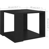  Stolić za kavu crni 40 x 40 x 30 cm od konstruiranog drva | shoptok.hr