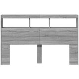Ormarić za uzglavlje LED sivom sonomom 160x17x102 cm | Eponuda.ba