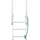vidaXL Ljestve za dok s 3 koraka Srebrno 58 x 77 x 144 cm Aluminij | shoptok.hr