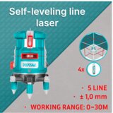 Total samonivelirni linijski laser (rdeči laserski žarki) / INDUSTRIAL (TLL306505E) | Shoptok.si