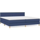  Box spring postelja z vzmetnico moder 200x200 cm blago, (20895791) | Shoptok.si