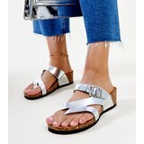 Gemre Silver metallic wedge sandals Donata | Shoptok.si