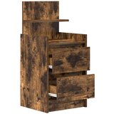 vidaXL Nočna omarica z 2 predaloma dim. hrast 38x34x80 cm | Shoptok.si