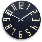  Moderni zidni sat SLIM Matte Black | shoptok.hr
