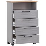 MID.YOU Visoka Komoda Jelda, Platinasta Barva | Shoptok.si