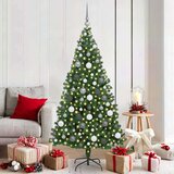 vidaXL Umestno božično drevo Zelena 180 cm PVC, jeklo in plastika | Shoptok.si