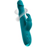Sweet Smile Rabbit Vibrator with Wiggling Function Turquoise Cene