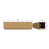 WOOOD TV omarica iz masivnega hrasta v naravni barvi 200x52x45 cm Zuma – | Shoptok.si