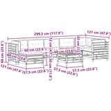 Vrtna dnevna garnitura 8 pcs Voščeno rjava Trdna borovina, (5000269272) | Shoptok.si