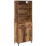 vidaXL Visok predalnik Star les 69,5 x 34 x 180 cm Konstruiran les, (5000108073) | Shoptok.si