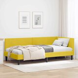  Kutni okvir kreveta s uzglavljem Žuta 90 cm x 190 cm Baršun | shoptok.hr