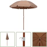  The Living Store Senčnik z jeklenim drogom 240 cm taupe - Senčnik, (21742488) | Shoptok.si