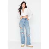Trendyol Blue Ripped Low Waist Wide Leg Cijene