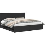  Krevetna konstrukcija Crna 200 x 200 cm Inženjersko Drvo | shoptok.hr