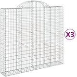  Lučne gabionske košare 3 kom 200x50x180/200cm pocinčano željezo | shoptok.hr