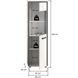 MID.YOU Srednje Visoka Omara Kojak, Bela, Antracit | Shoptok.si