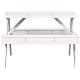 Stol za piknik bijeli 105 x 134 x 75 cm od masivne borovine | shoptok.hr