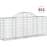  Lučne gabionske košare 11 kom 200x30x80/100cm pocinčano željezo | shoptok.hr