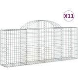  Obokane gabion košare 11 kosov 200x30x80/100 cm cinkano železo, (20758407) | Shoptok.si