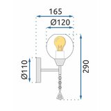 Toolight ZIDNA SVJETILKA GLAMOUR STYLE APP716-1W E27 | shoptok.hr