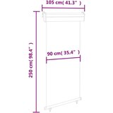 Balkonska bočna tenda 100 x 250 cm smeđa | shoptok.hr