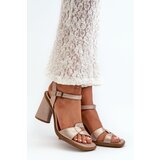 Maciejka Leather Sandals with Heel Cene