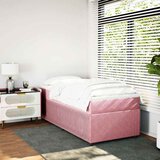 Box spring krevet s madracem ružičasti 90x190 cm baršunasti | shoptok.hr