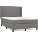  Box spring posteljni z vzmetnico temno siv 140x190 cm blago, (20899991) | Shoptok.si