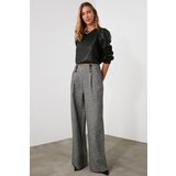 Trendyol Gray Button Detailed Wide Leg Woven Trousers | Shoptok.si