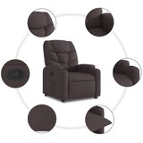  Naslonjač na podizanje tamnosmeđi od tkanine | shoptok.hr