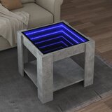  Stolić za kavu LED siva boja betona 53x53x45 cm drveni | shoptok.hr